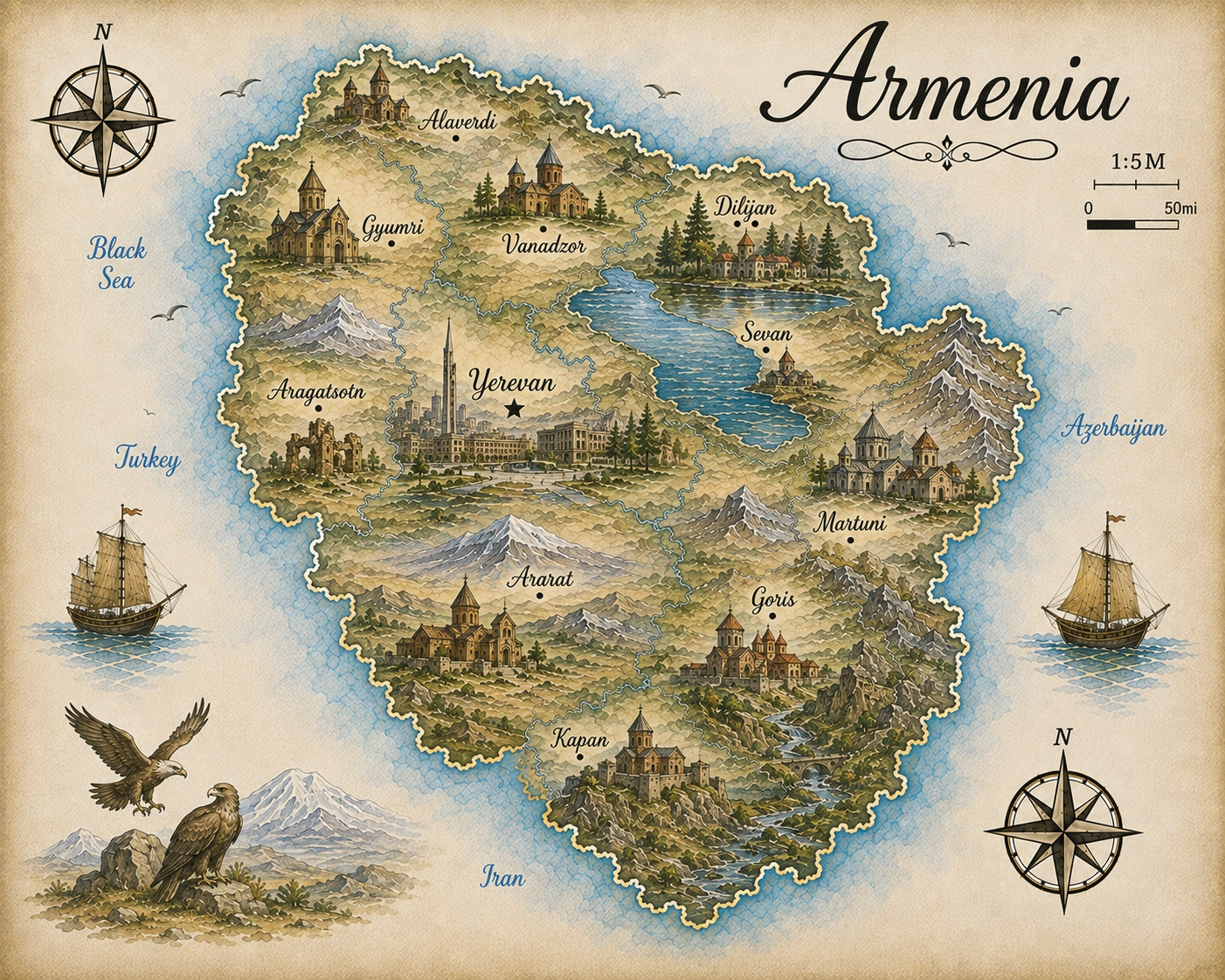 Map of Armenia