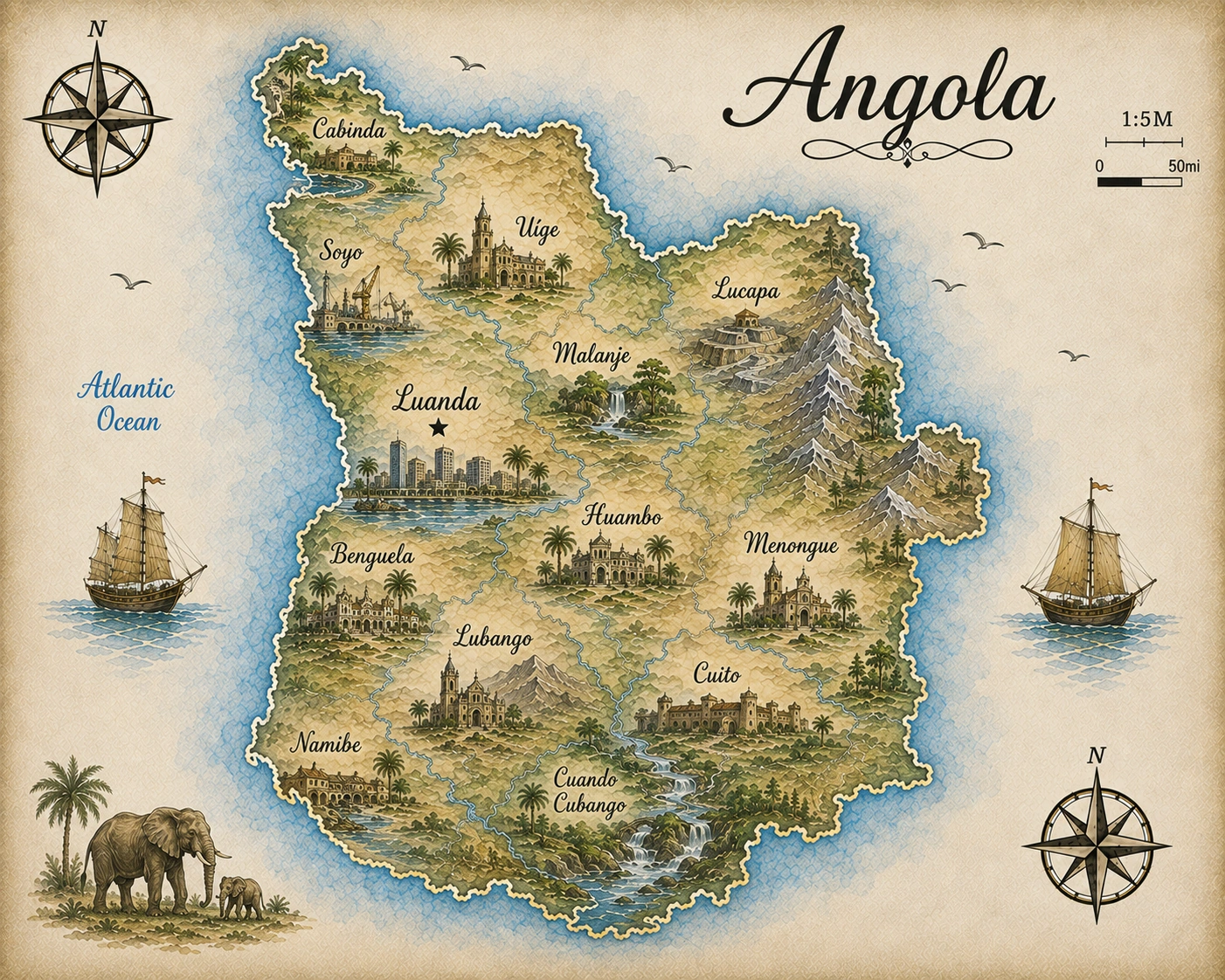 Map of Angola