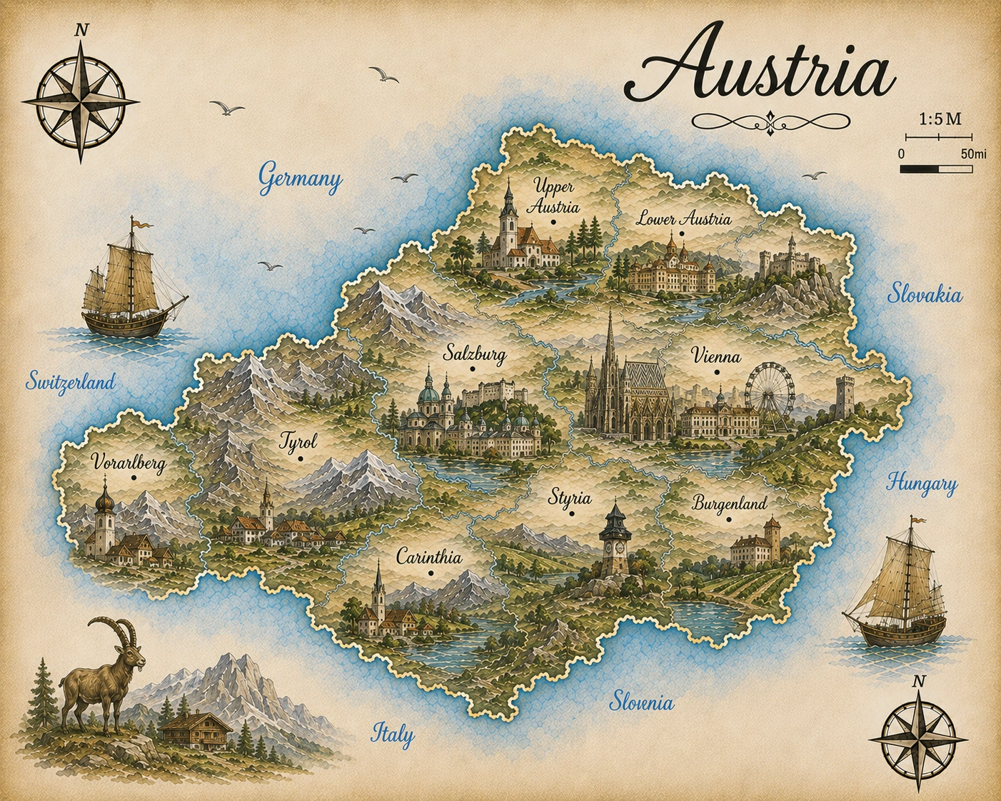 Map of Austria