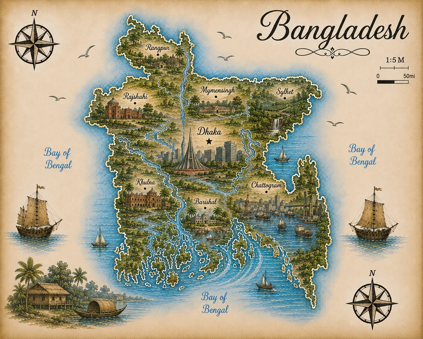 Map of Bangladesh