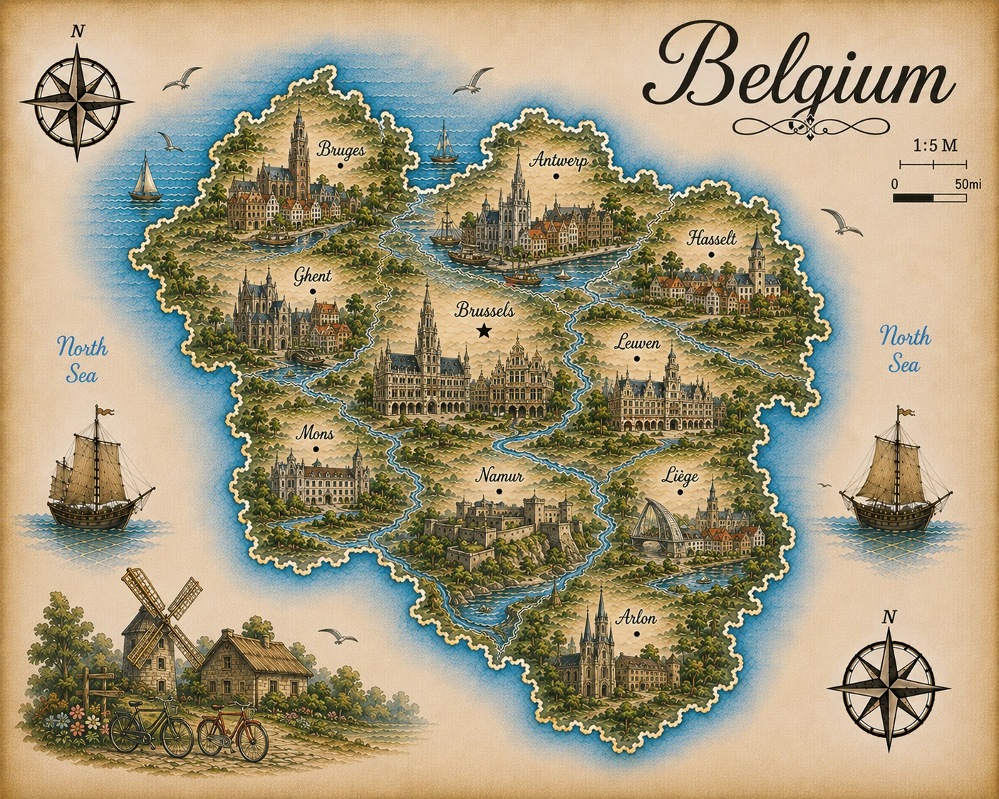 Map of Belgium