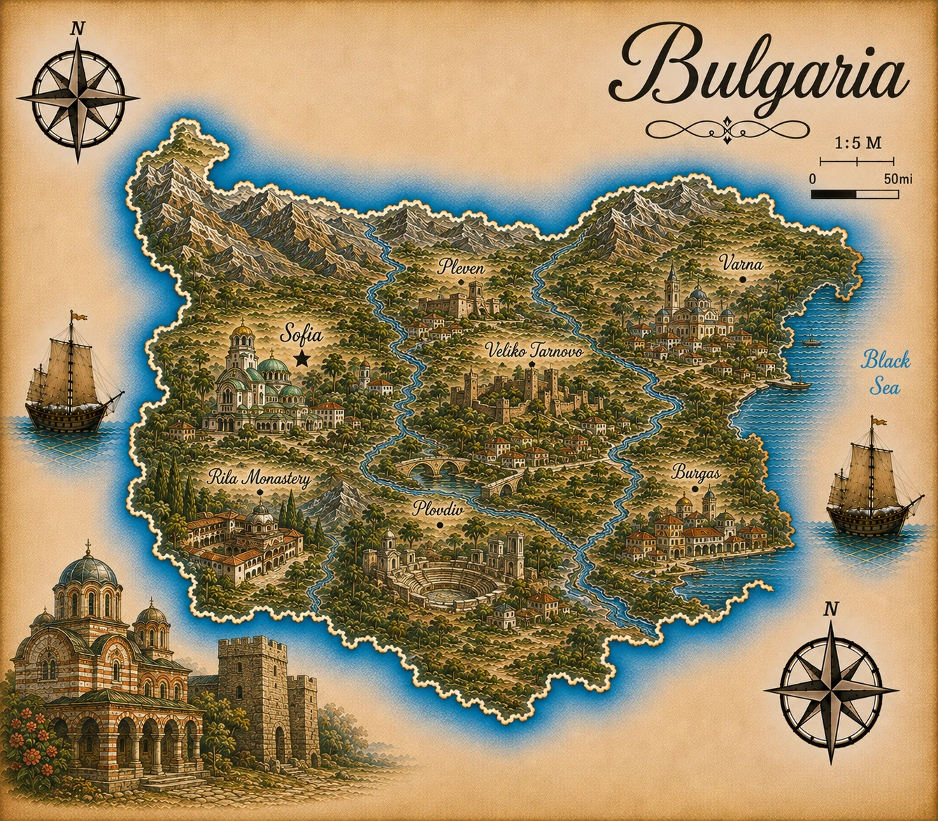 Map of Bulgaria