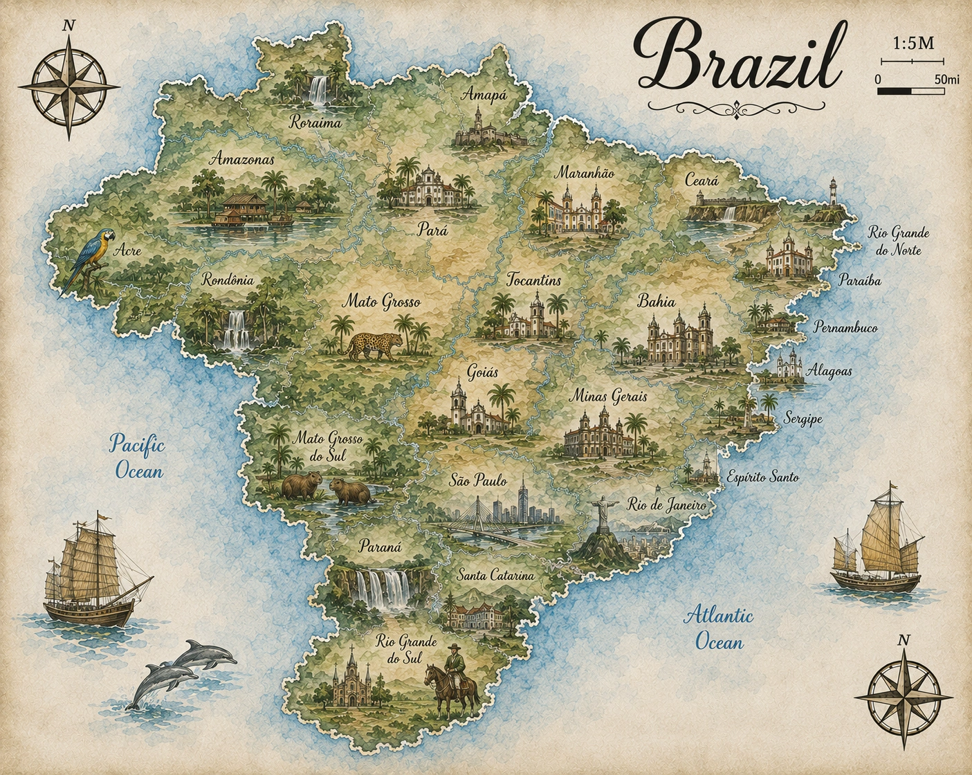 Map of Brazil