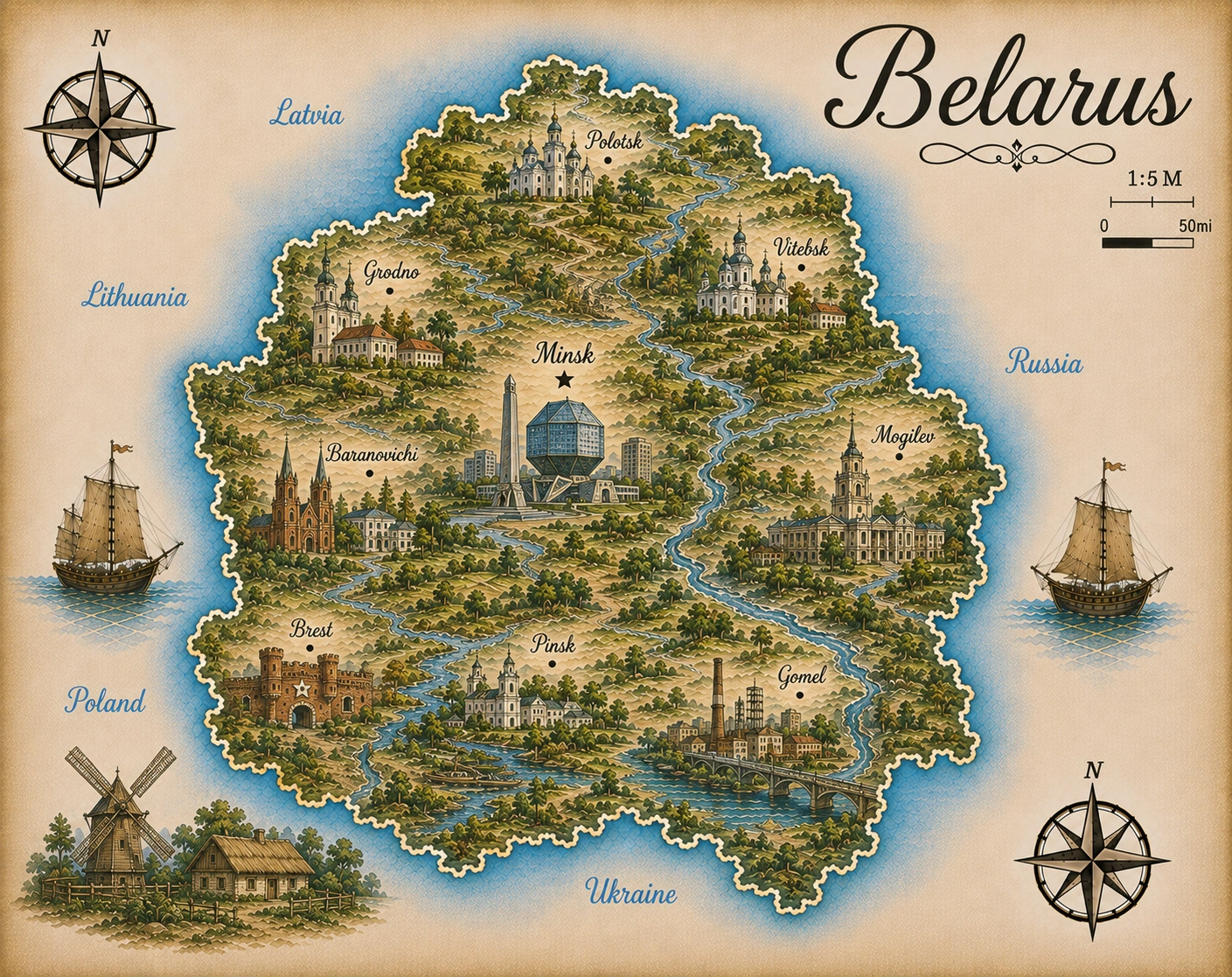 Map of Belarus