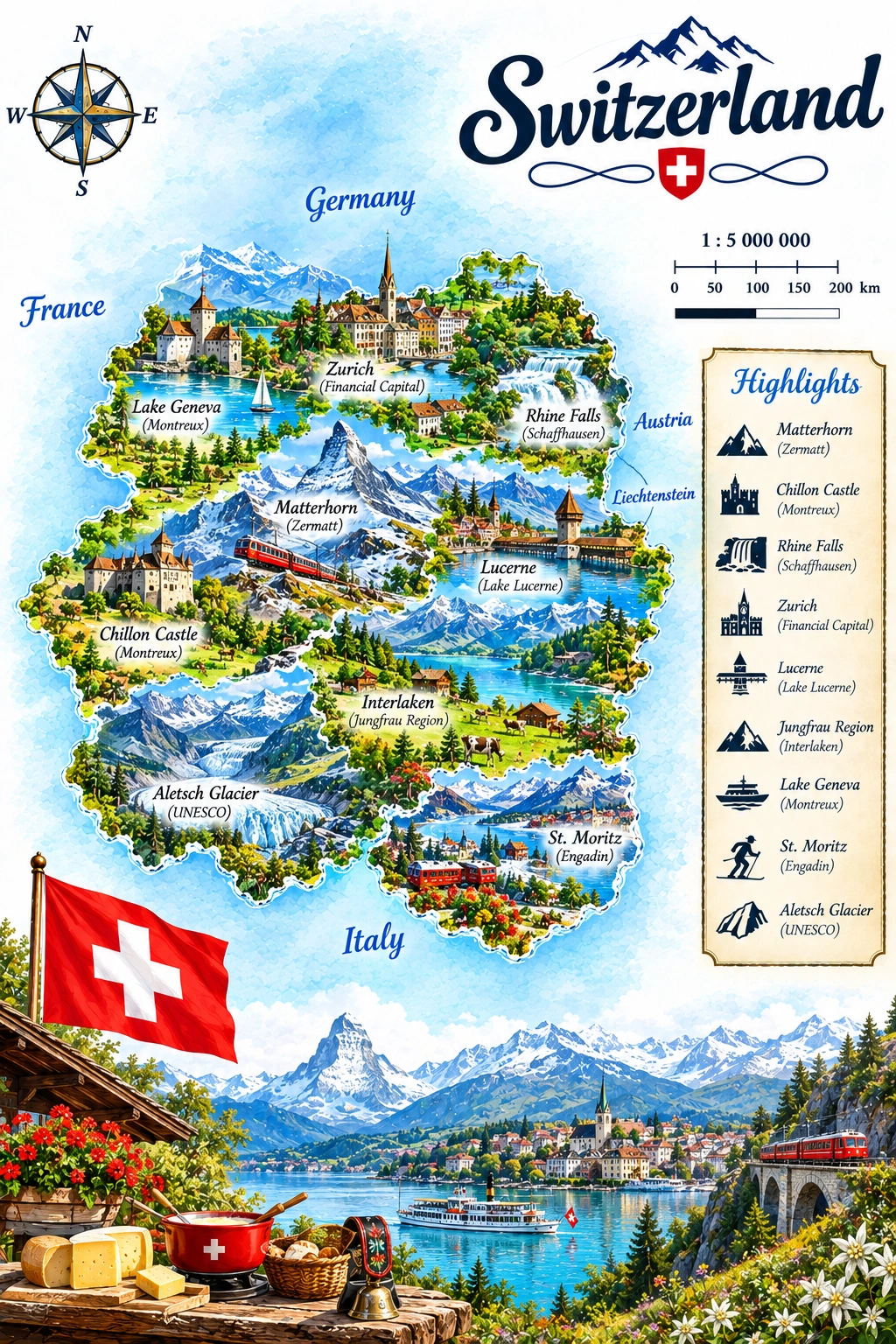 Map of Switzerland