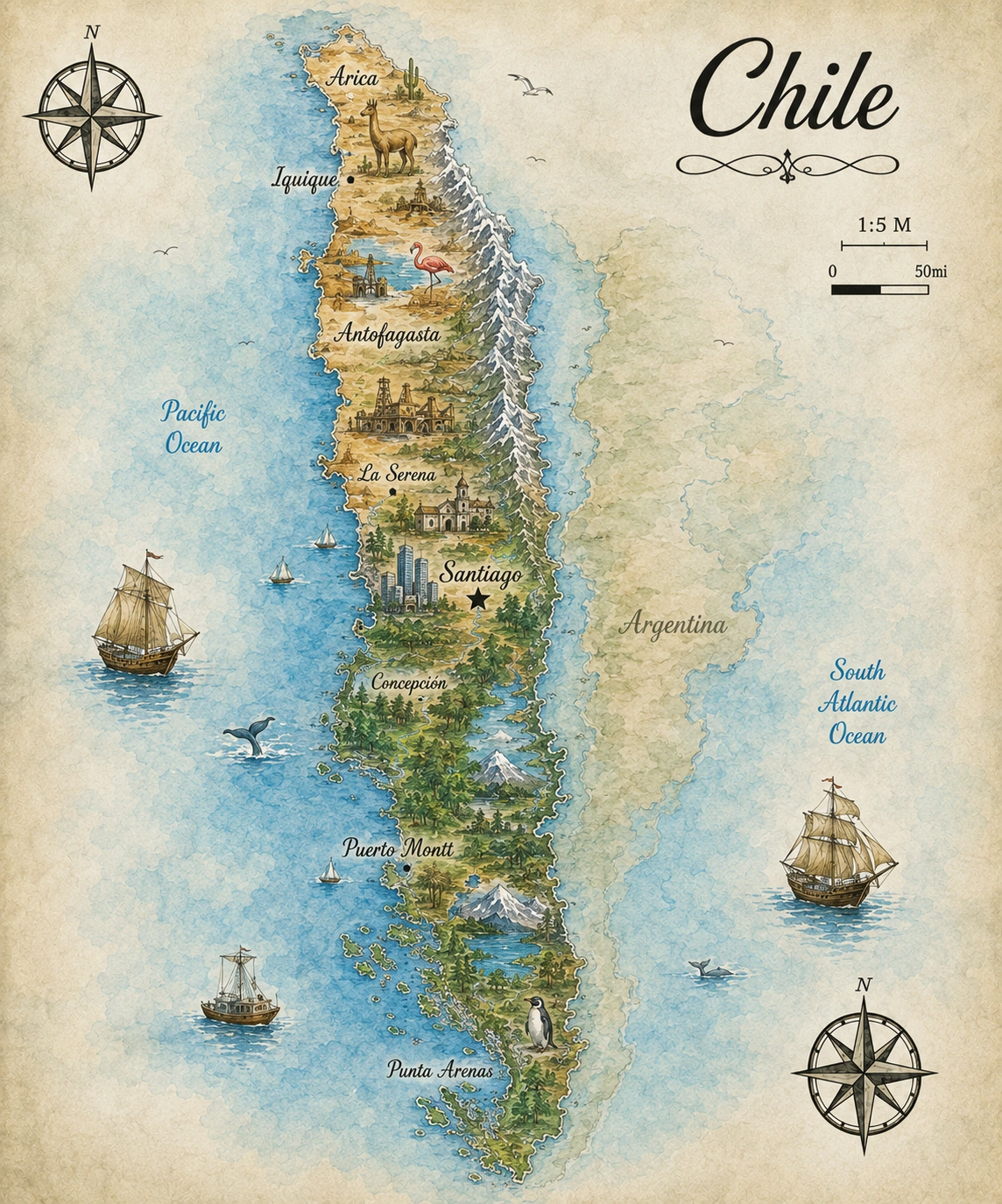Map of Chile