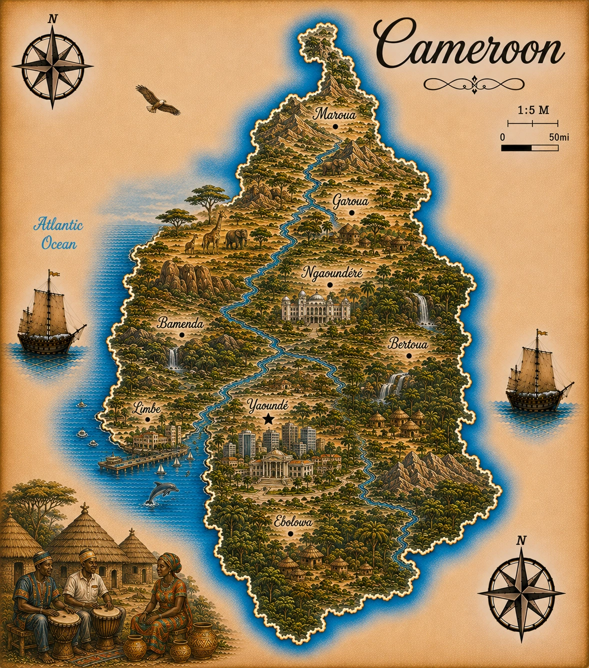 Map of Cameroon