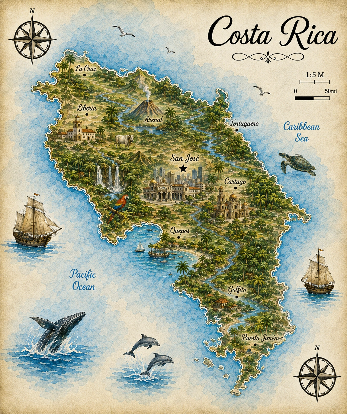 Map of Costa Rica