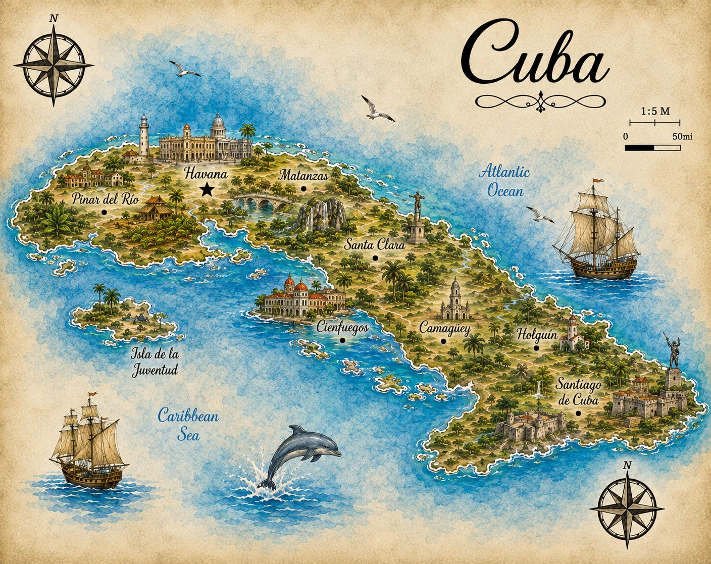 Map of Cuba
