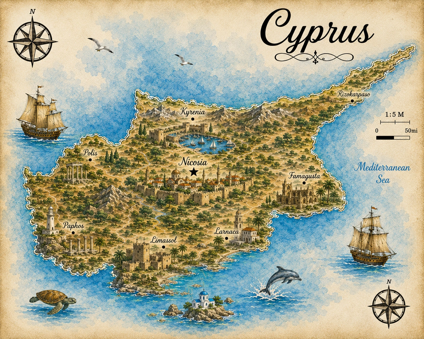 Map of Cyprus