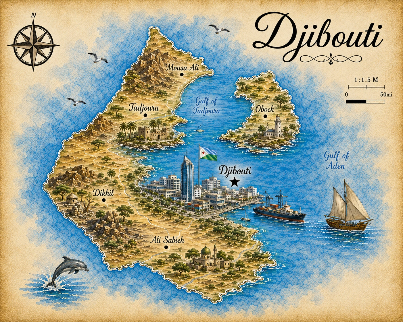 Map of Djibouti