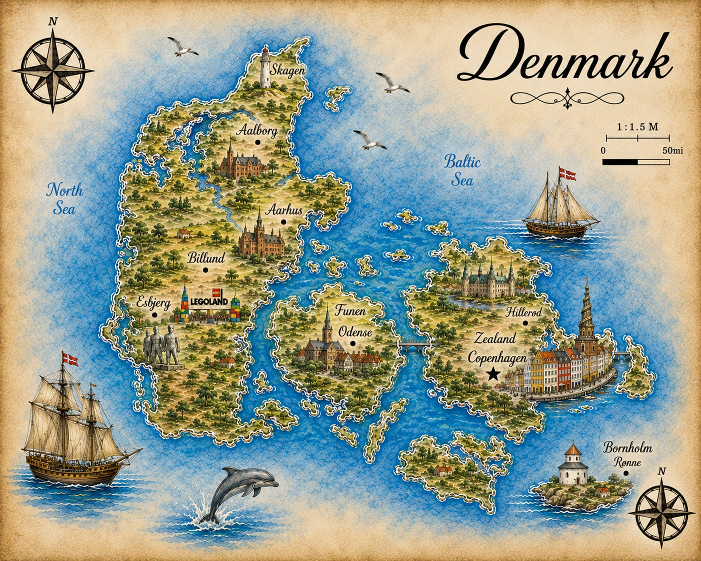 Map of Denmark