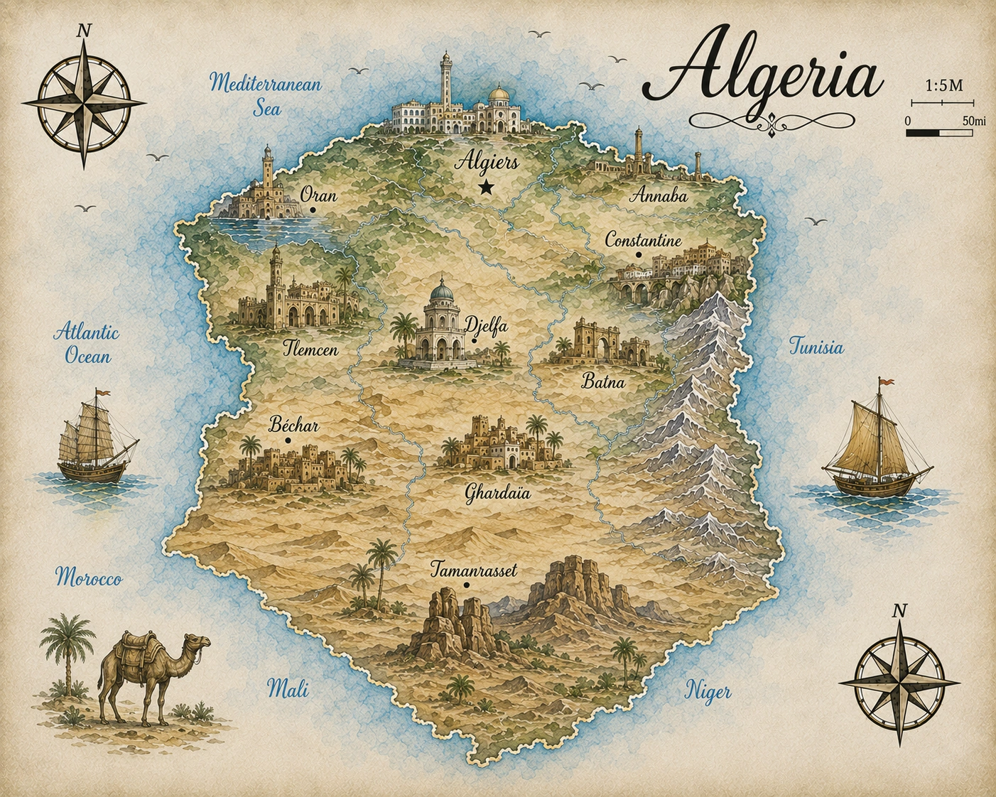 Map of Algeria