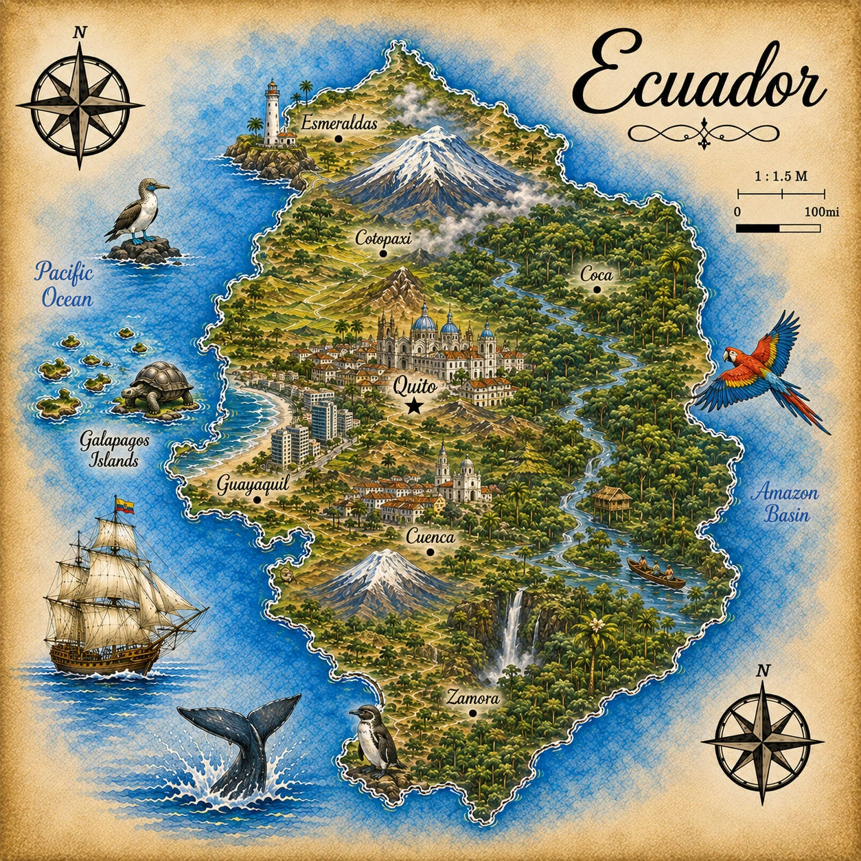 Map of Ecuador