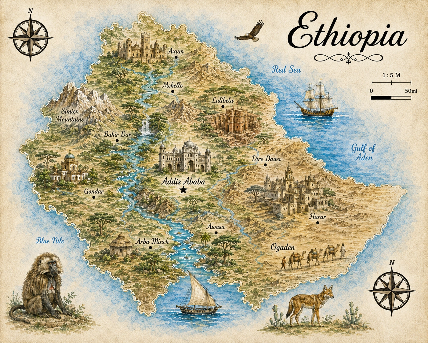 Map of Ethiopia