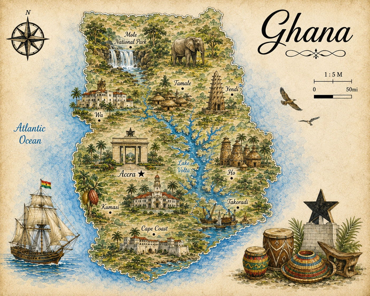 Map of Ghana