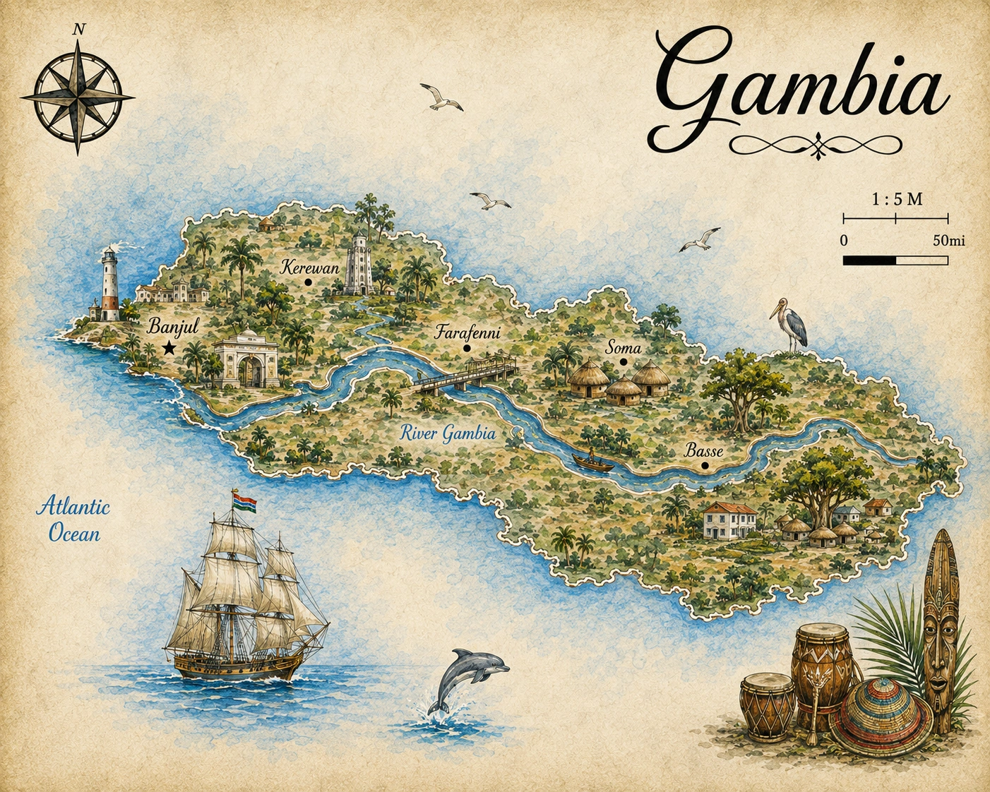 Map of Gambia