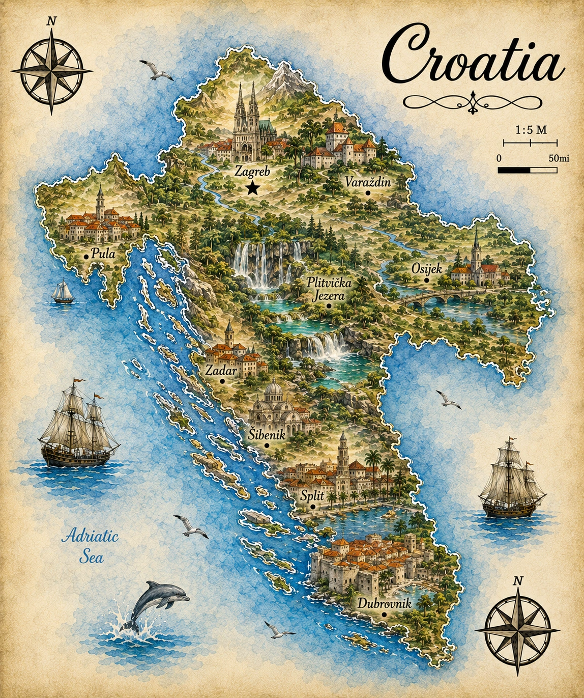 Map of Croatia