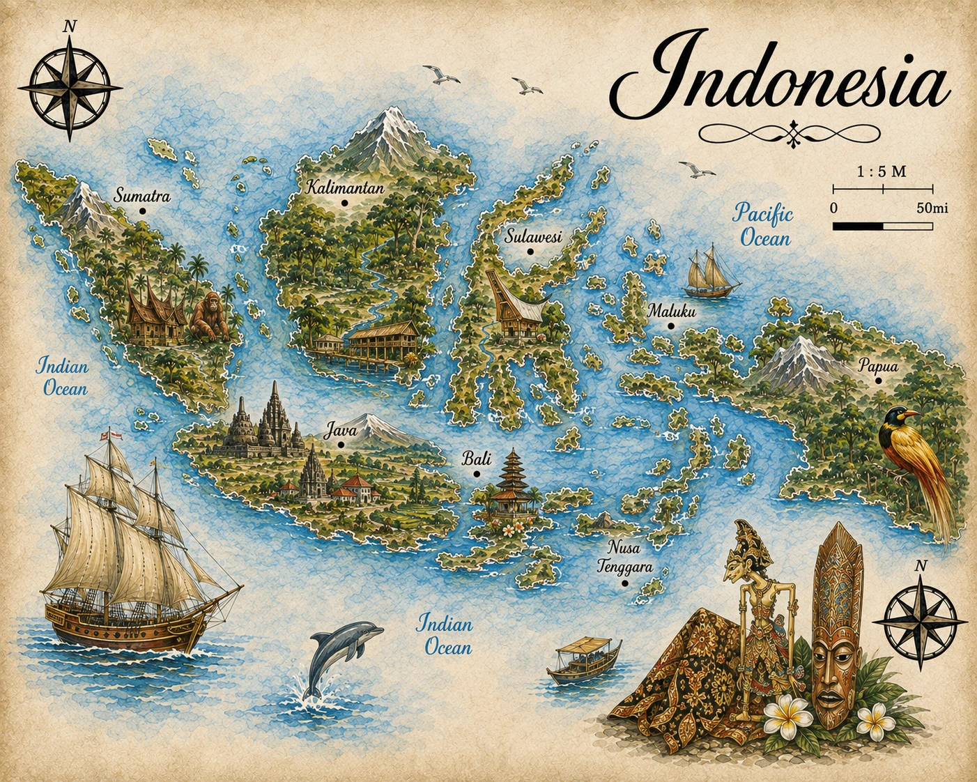 Map of Indonesia