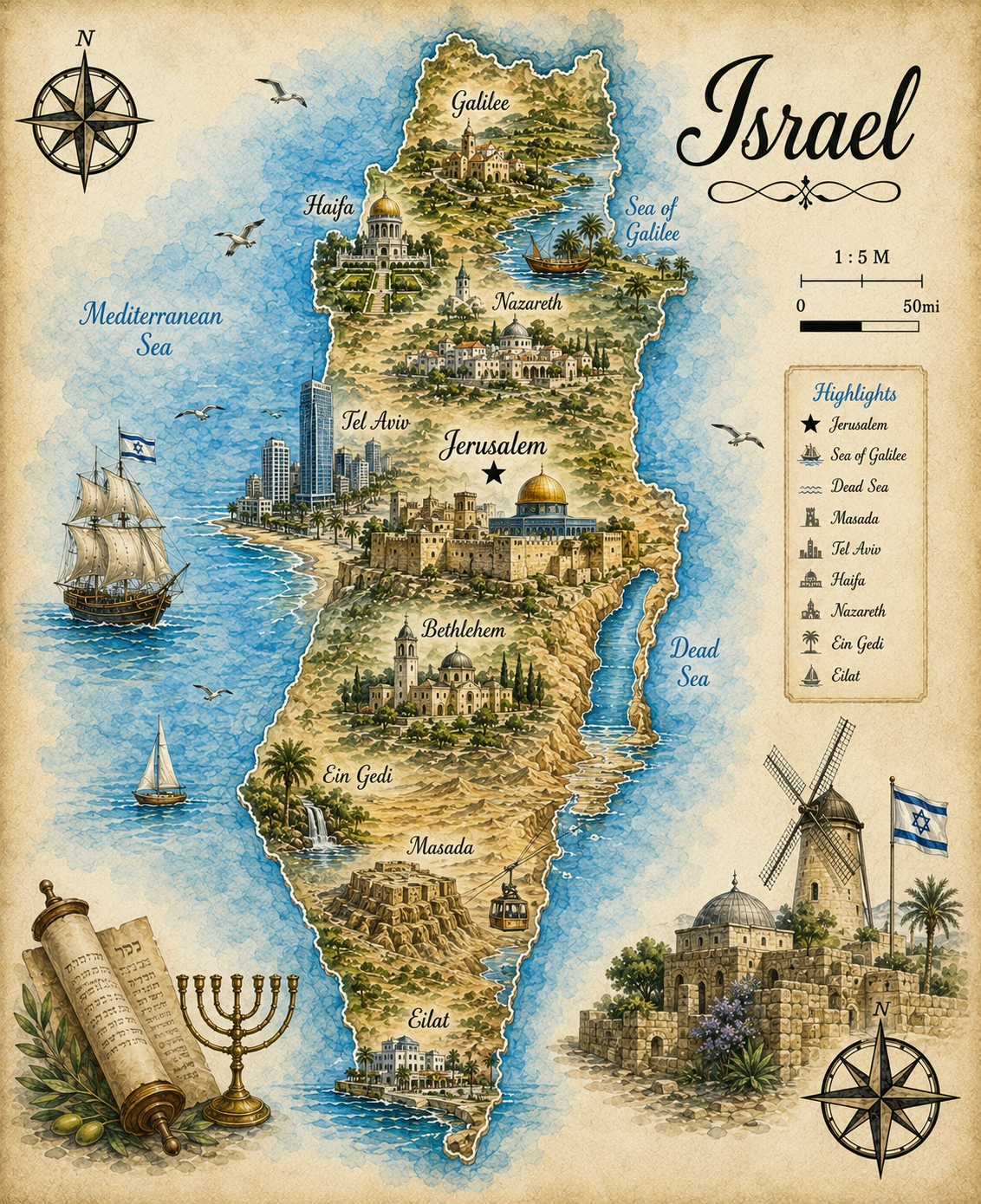 Map of Israel