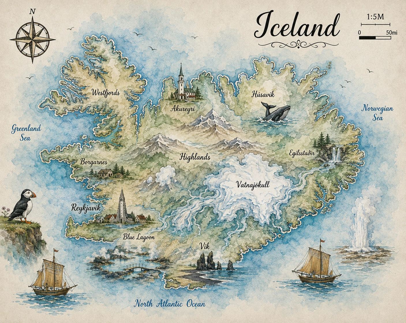 Map of Iceland