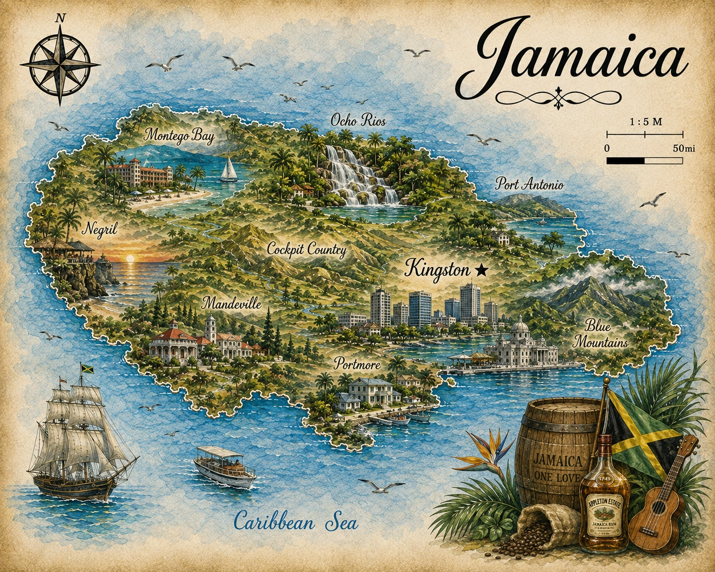 Map of Jamaica