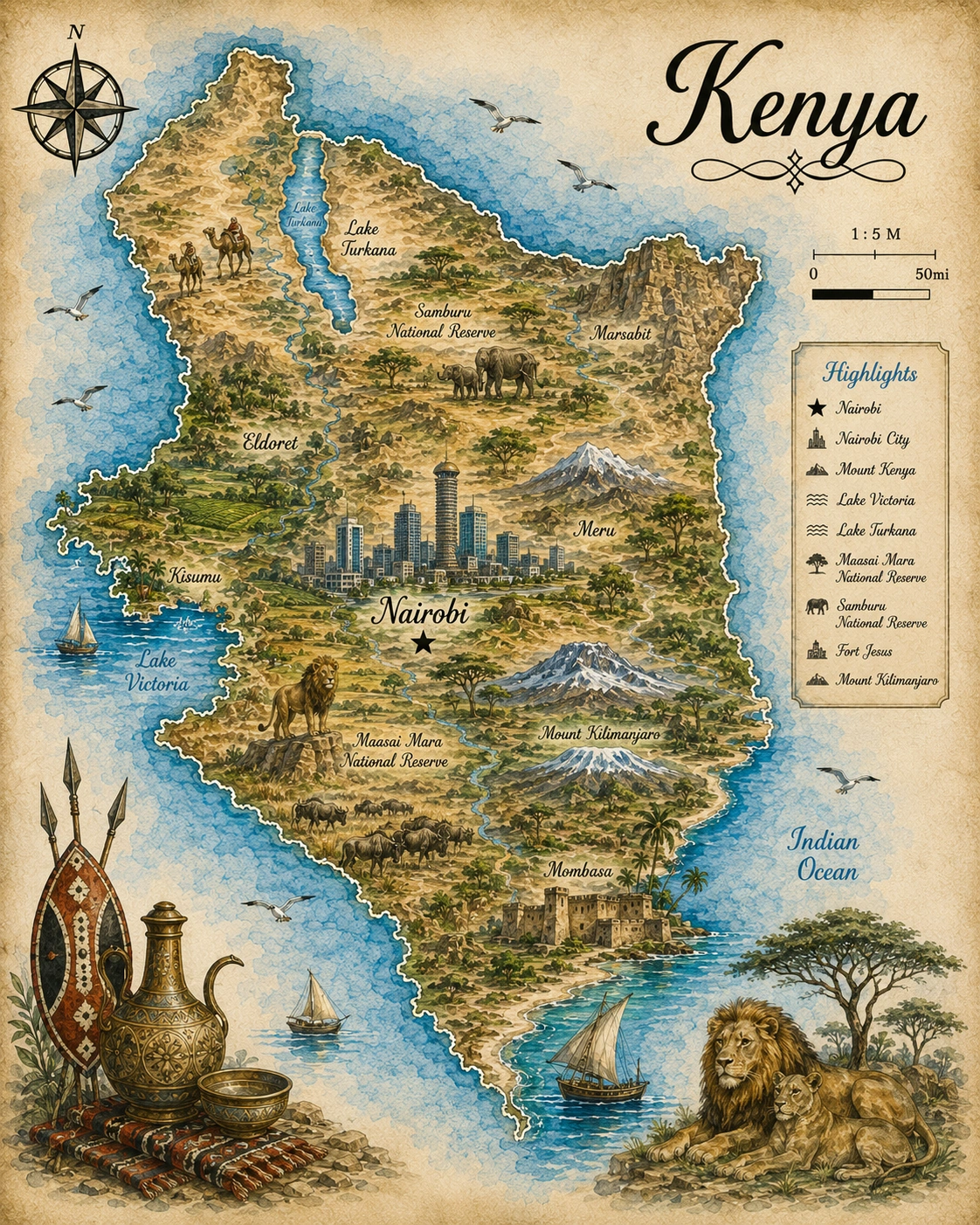 Map of Kenya