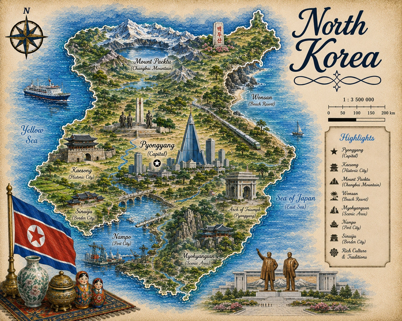 Map of North Korea