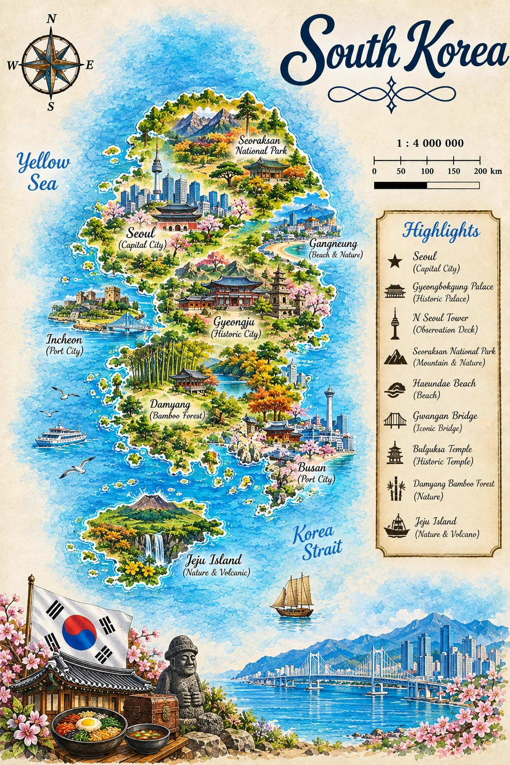 Map of South Korea