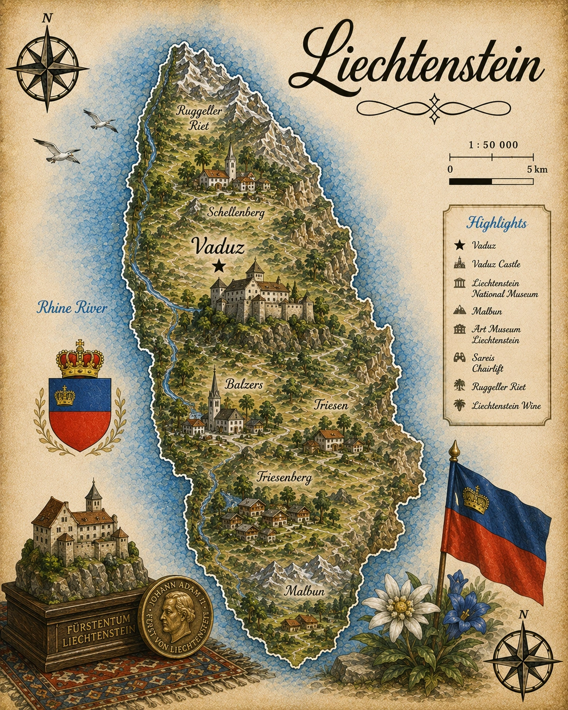 Map of Liechtenstein