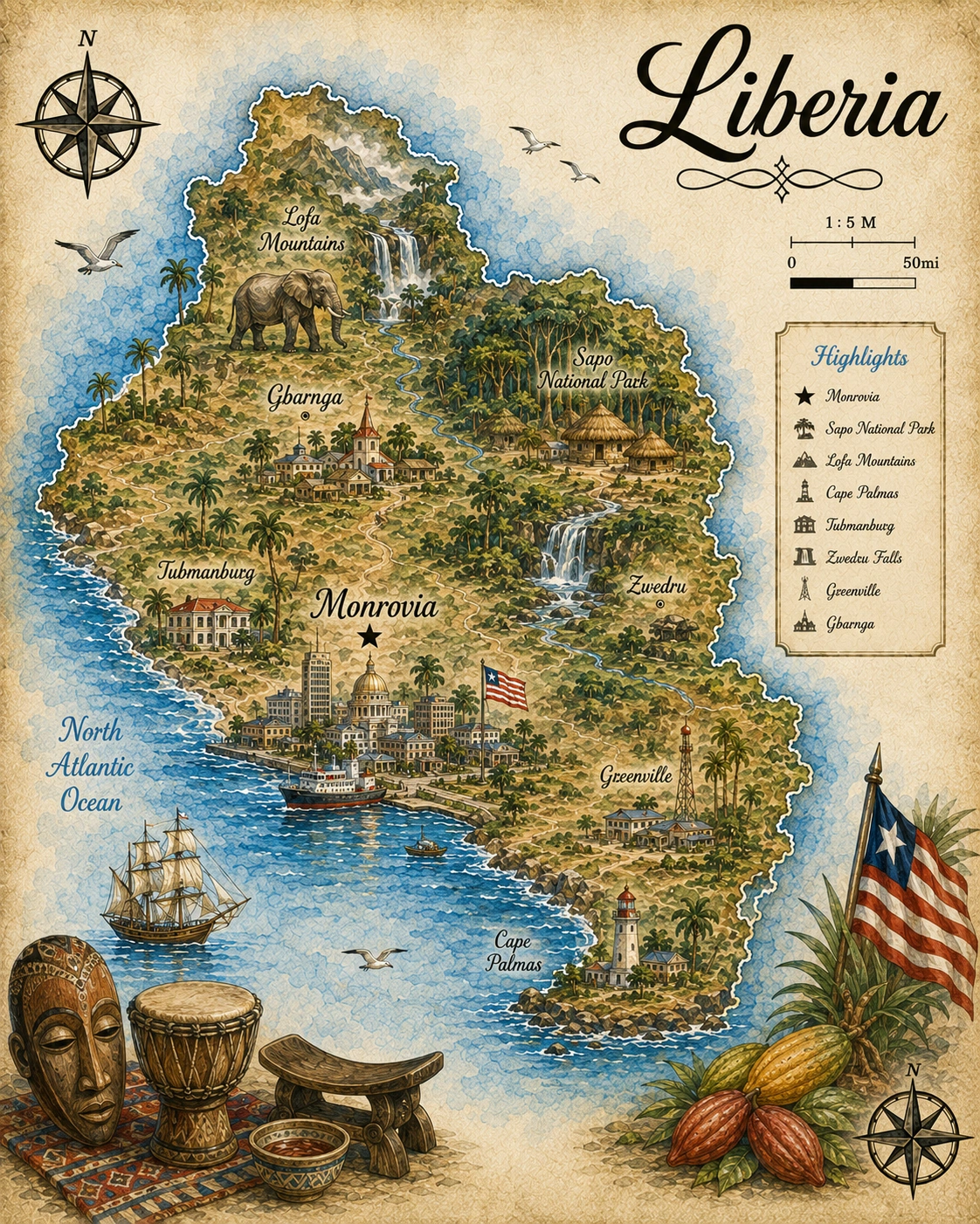 Map of Liberia