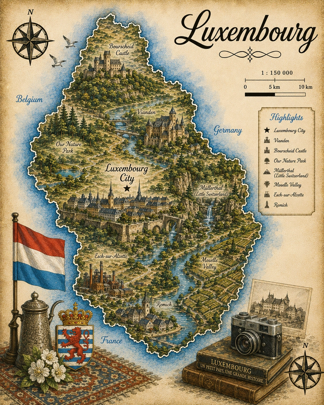 Map of Luxembourg