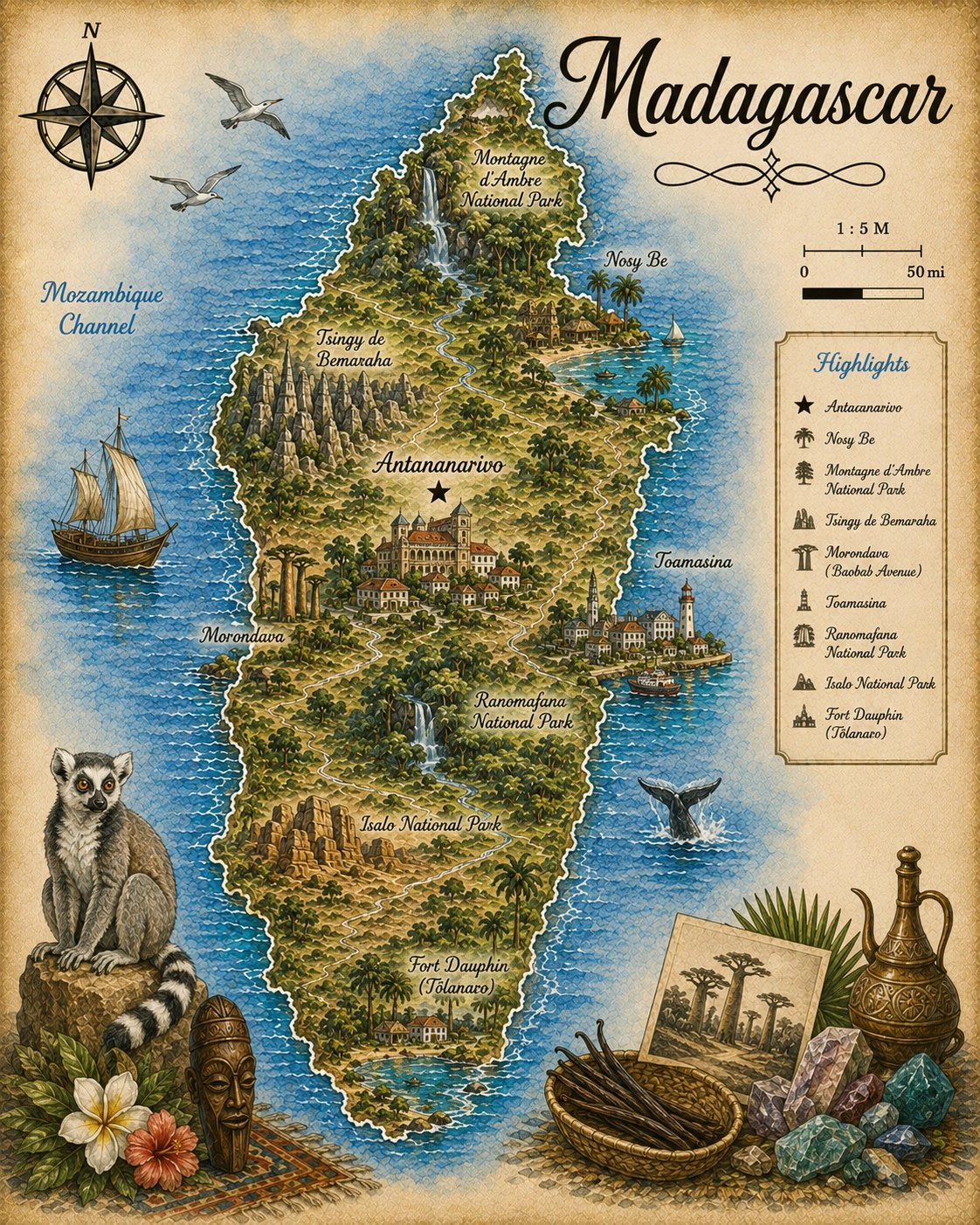 Map of Madagascar