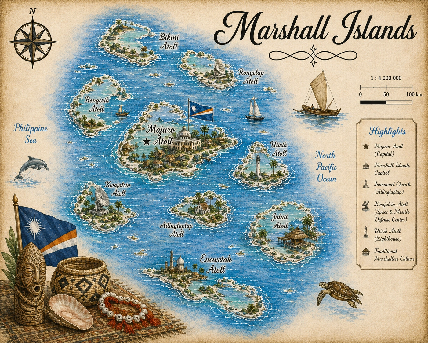 Map of Marshall Islands