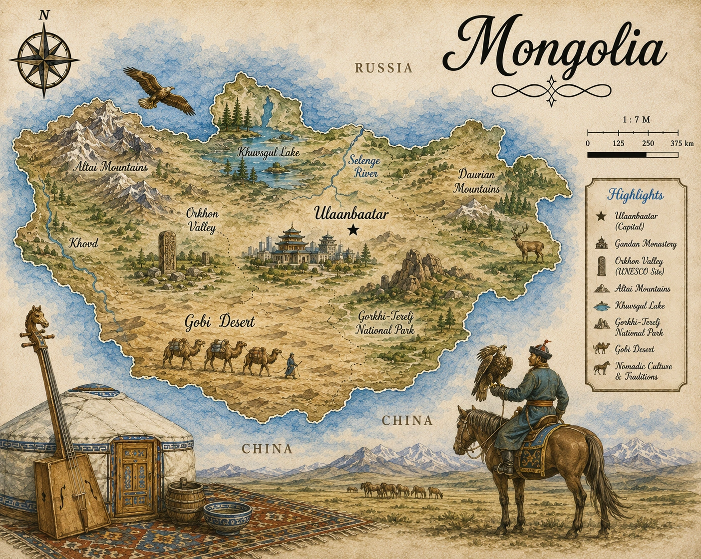 Map of Mongolia