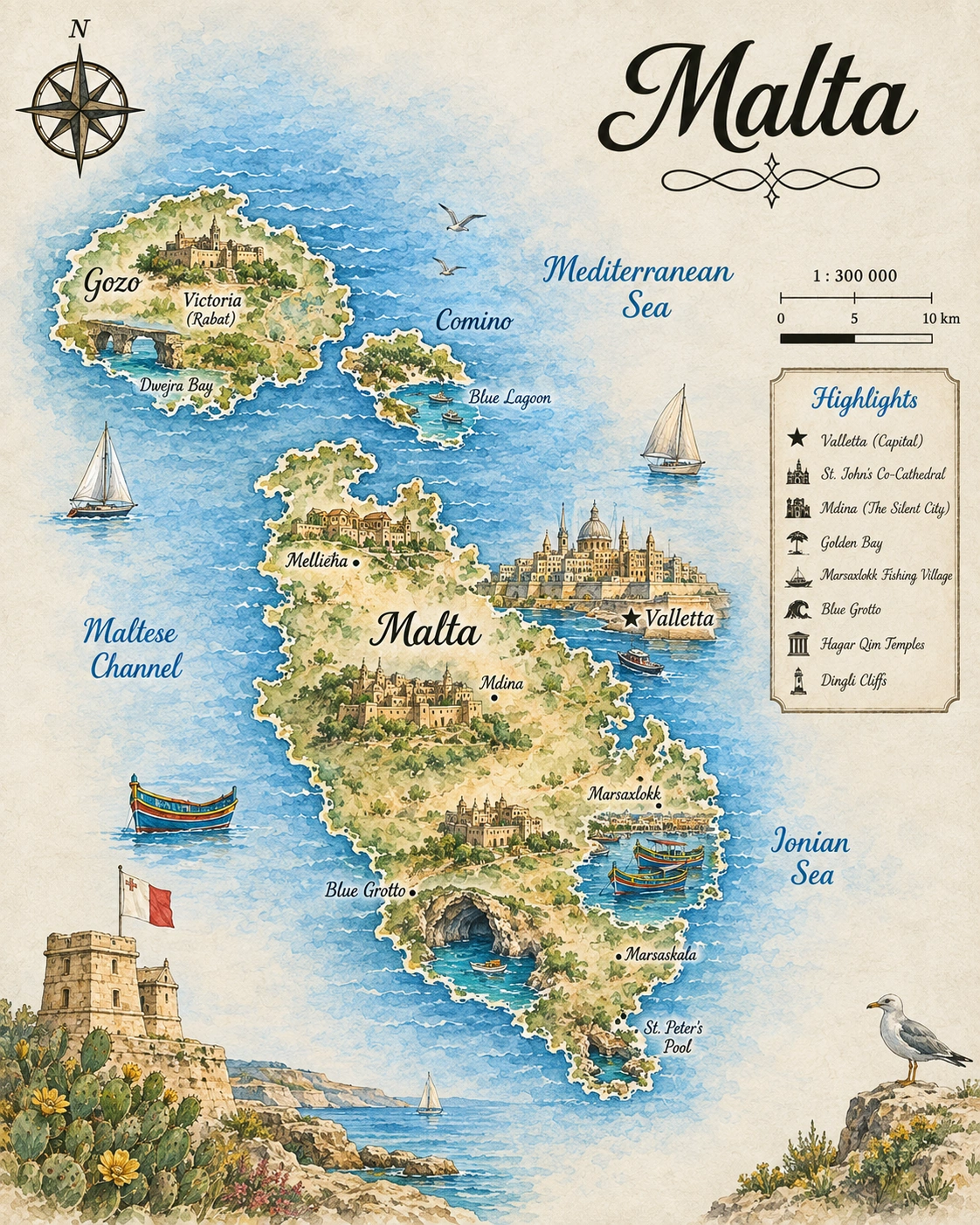Map of Malta