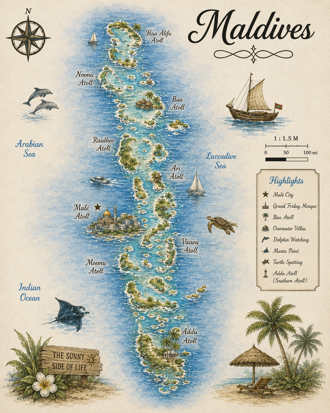 Map of Maldives