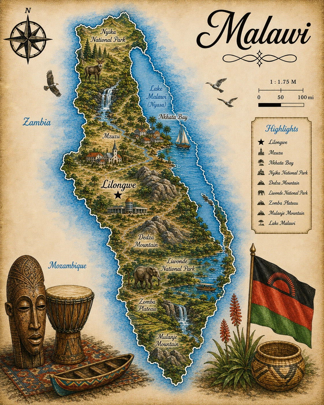 Map of Malawi