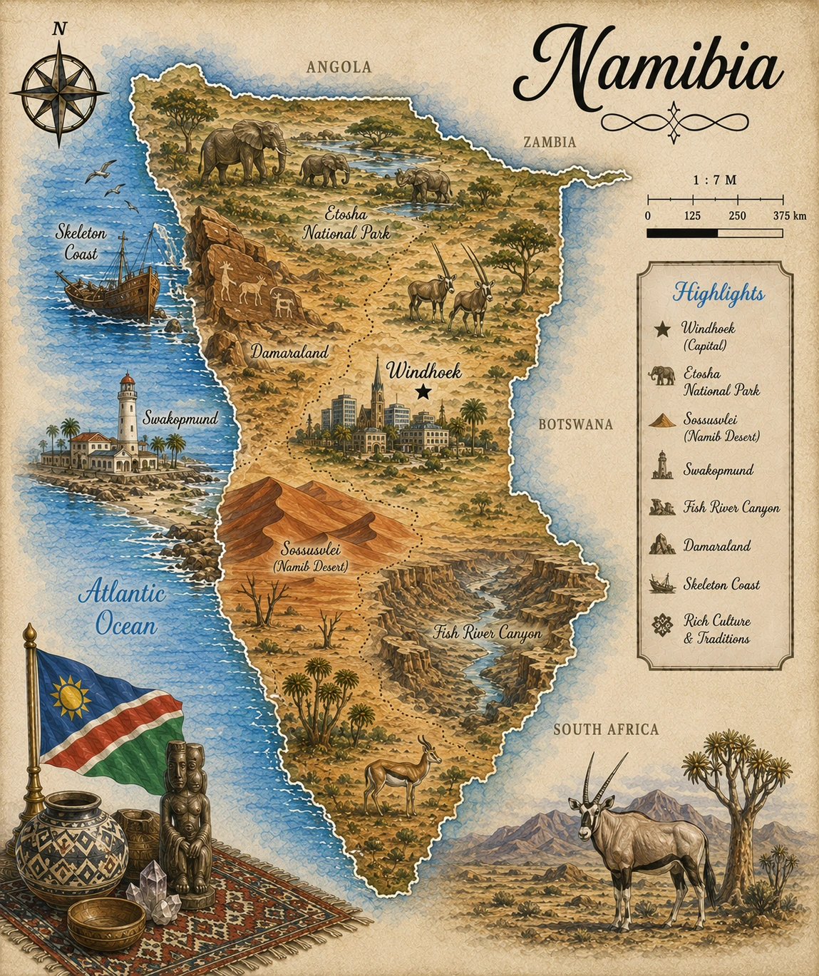 Map of Namibia