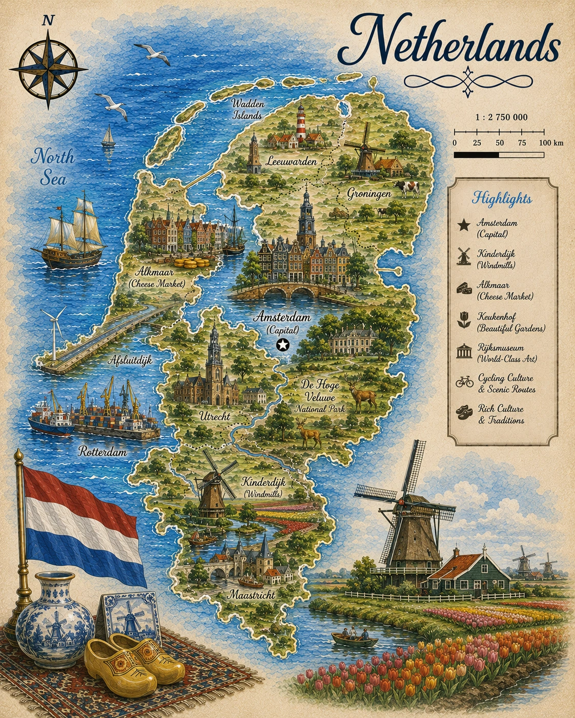 Map of Netherlands