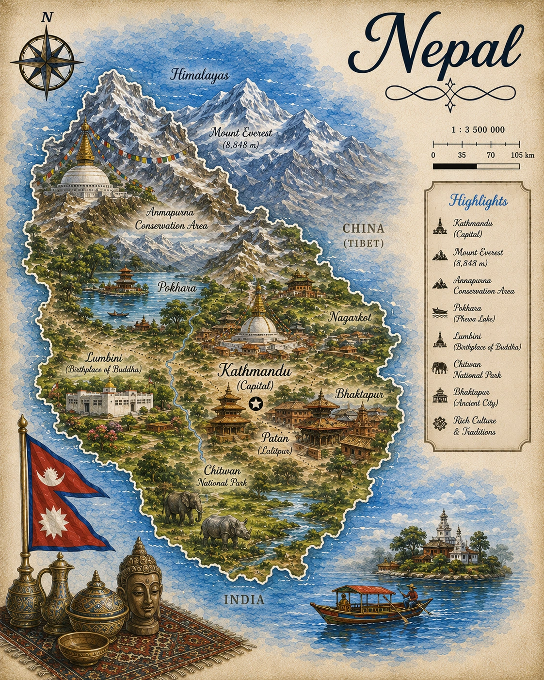 Map of Nepal