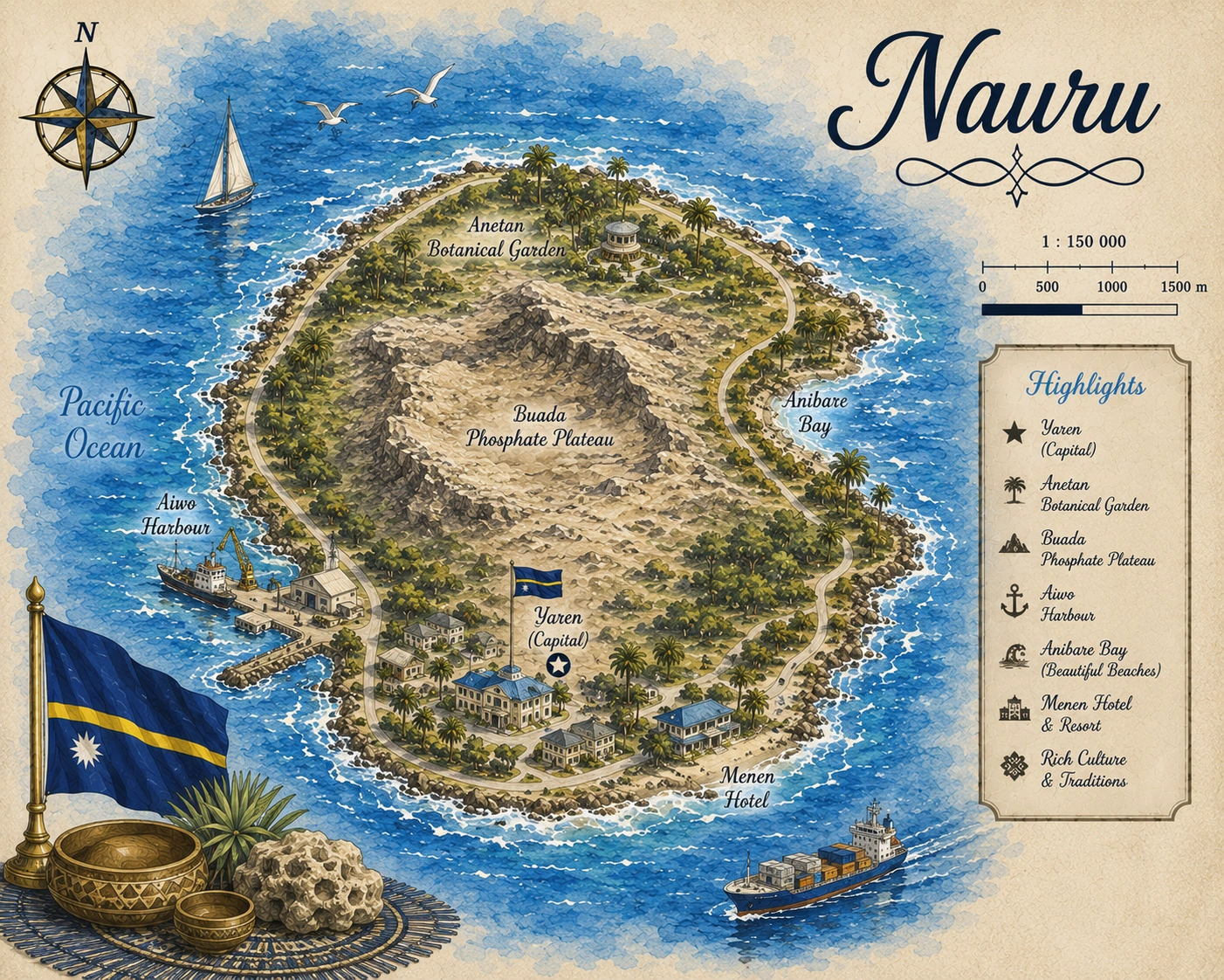 Map of Nauru