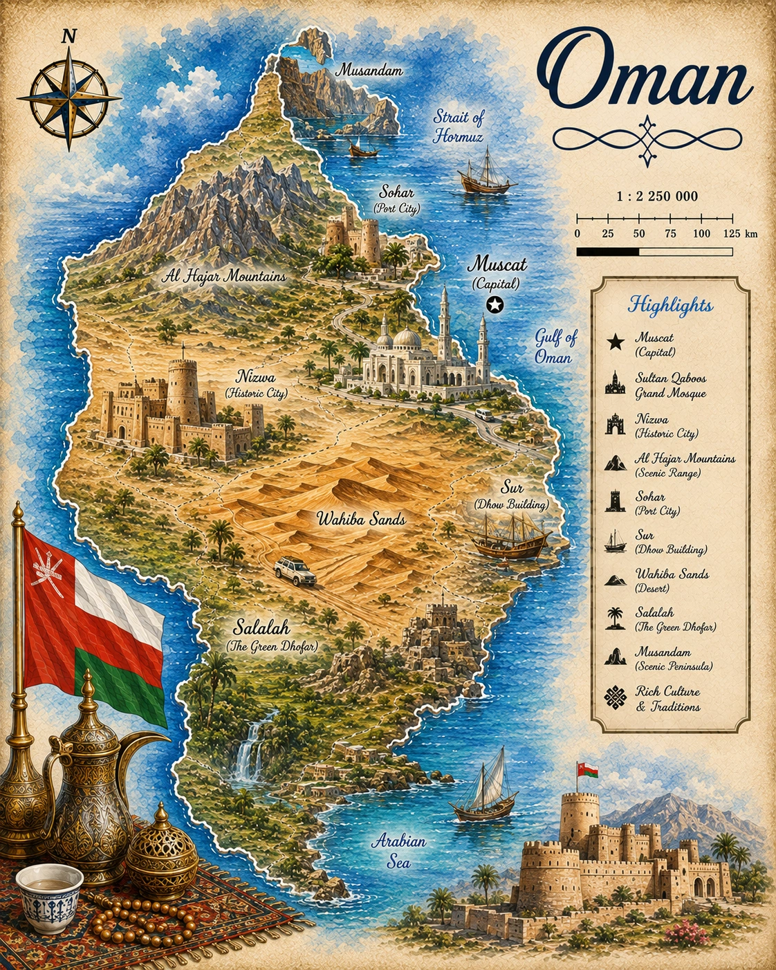Map of Oman