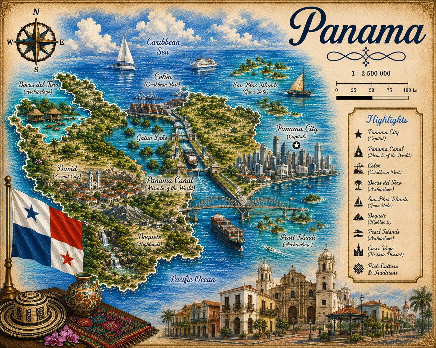 Map of Panama