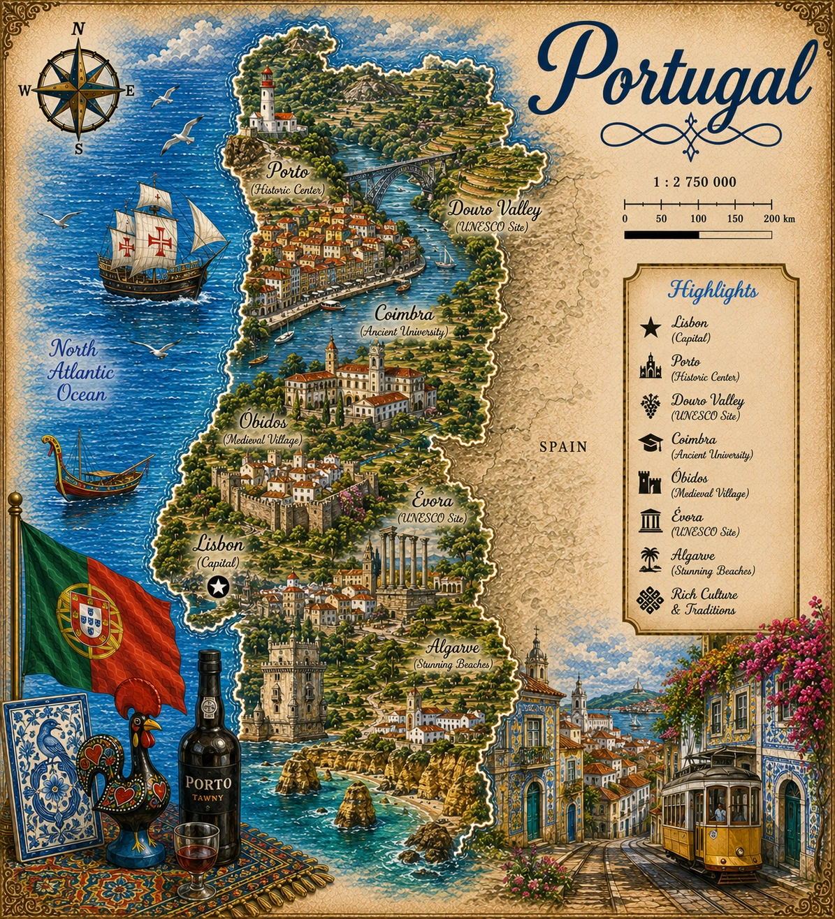 Map of Portugal