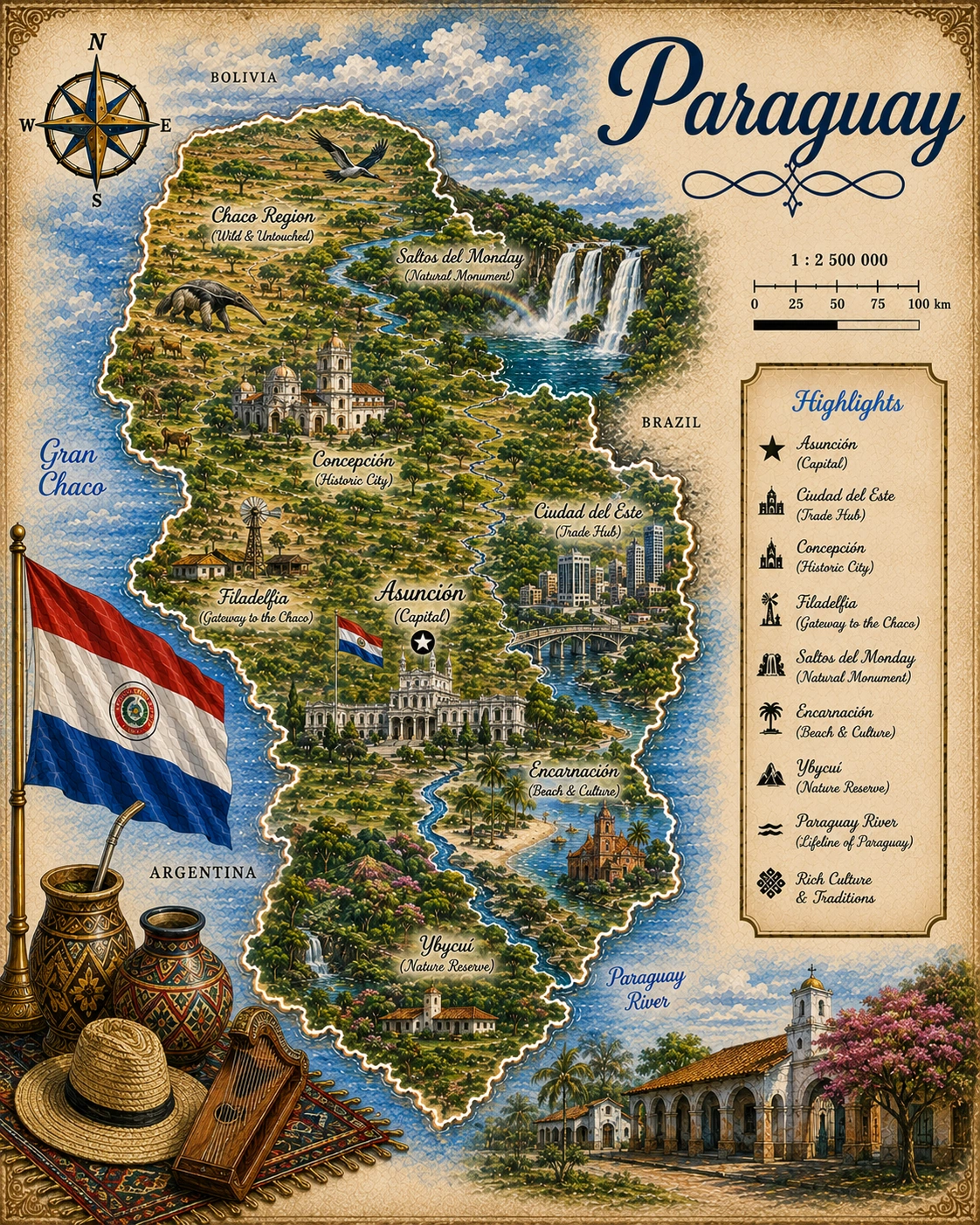 Map of Paraguay