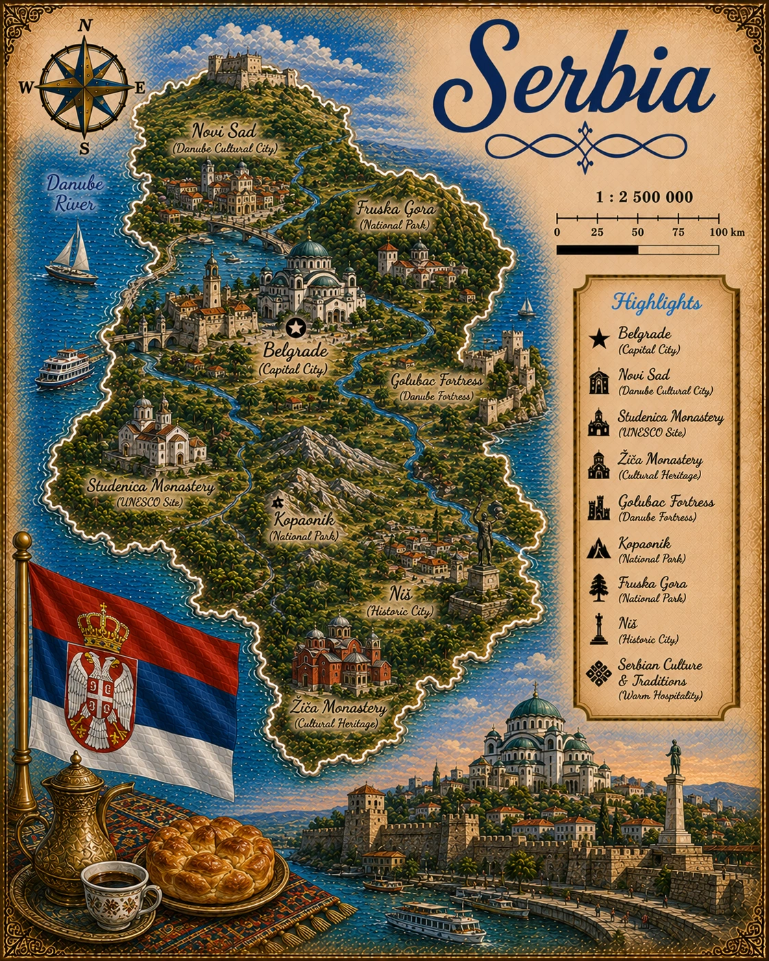 Map of Serbia