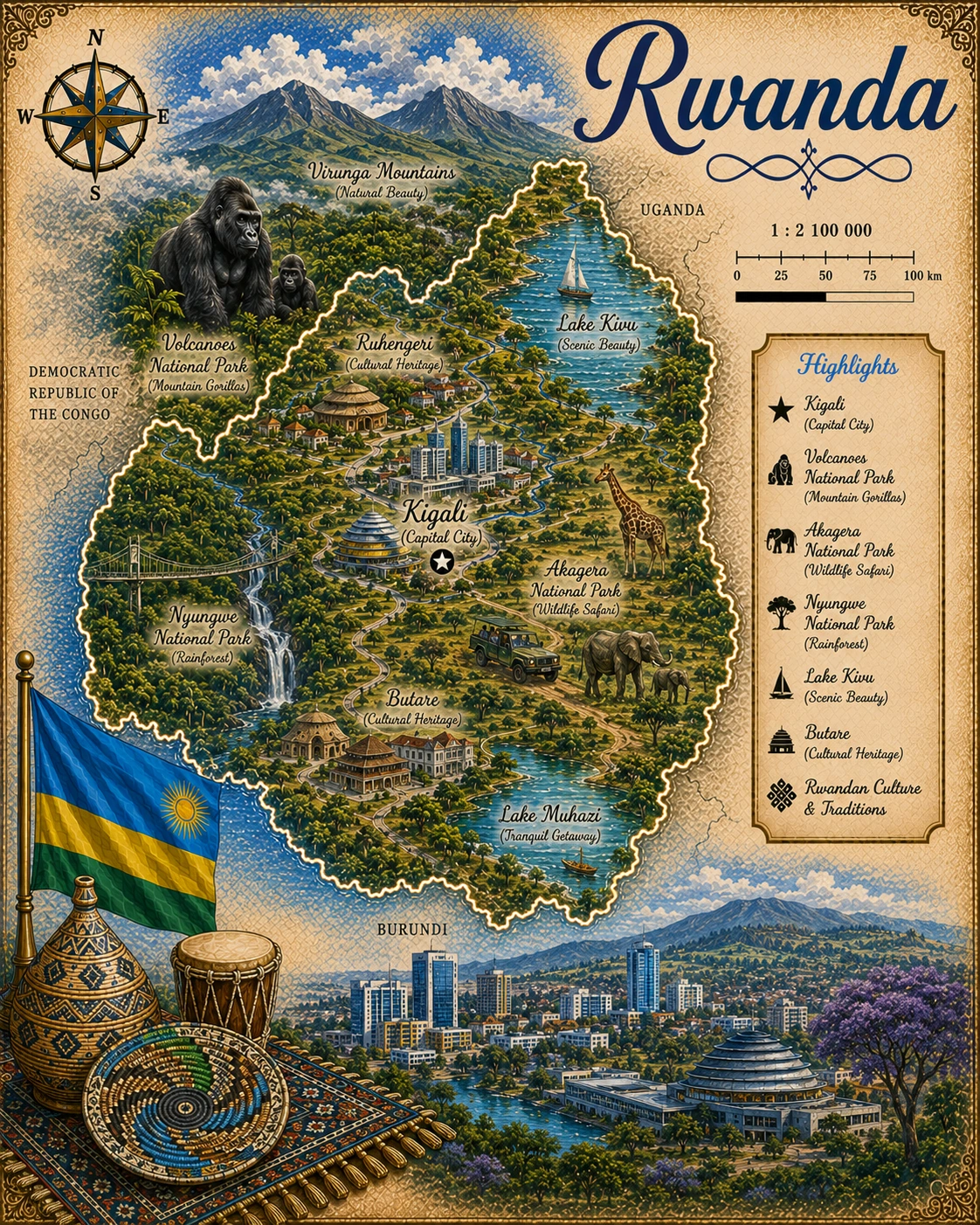 Map of Rwanda