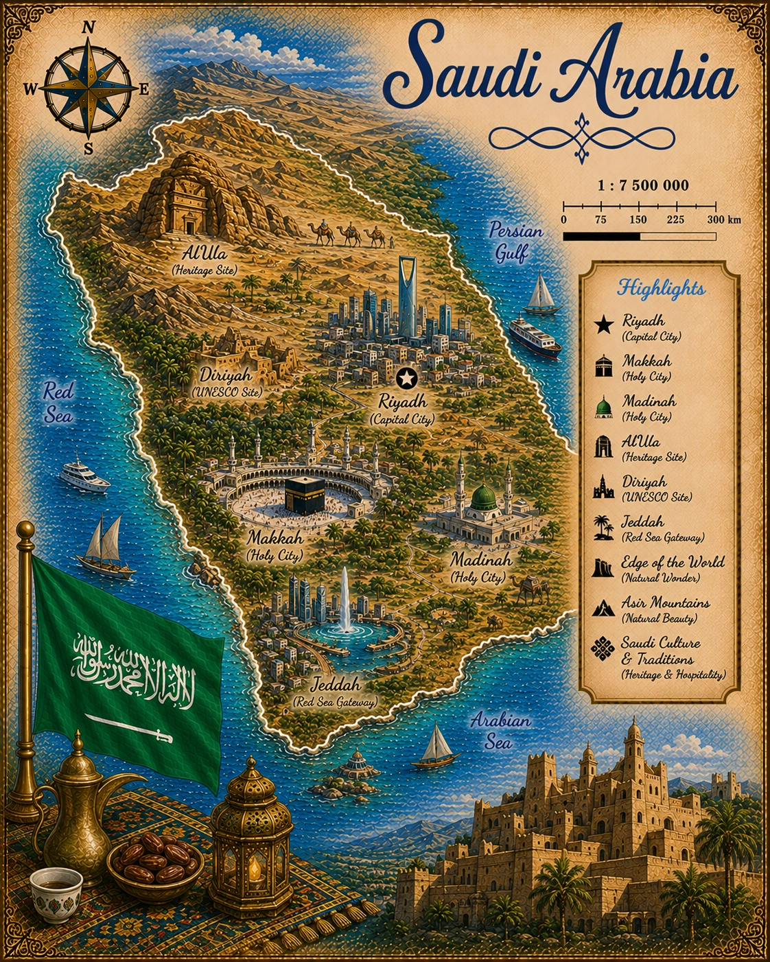 Map of Saudi Arabia