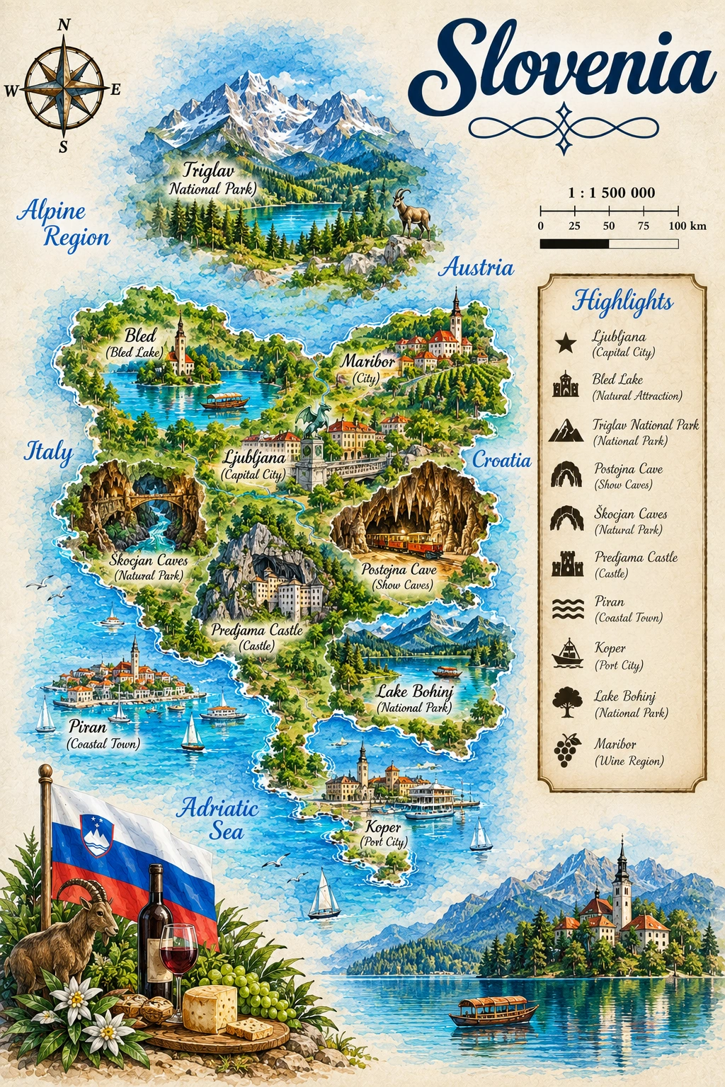 Map of Slovenia